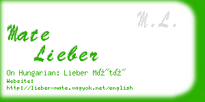 mate lieber business card
